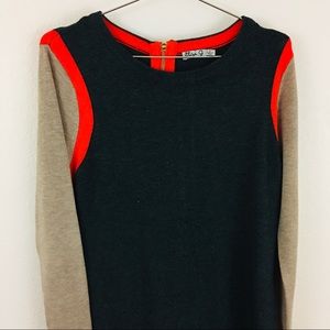 Black and Orange Eliza J Sweater Dress